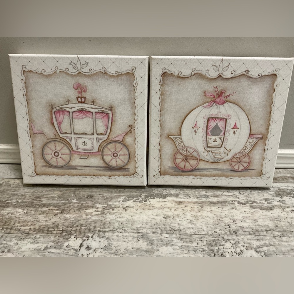 Oopsy Daisy’s Little Princess Carriage I and III canvas art